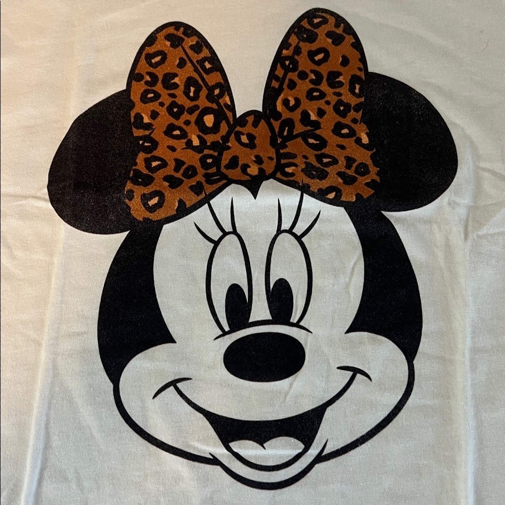 American Apparel Mini Mouse Cropped Graphic TShirt White Size Medium